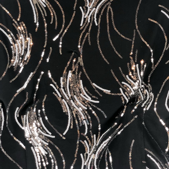 Alex Evenings Plus Size Black Sequin Dress Set - Picture 9 of 11